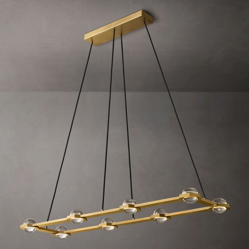Eclatant Celestial Orbit Rectangular Chandelier 54"