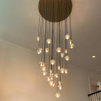 Boule De Radiant Crystal Cluster Chandelier 30"