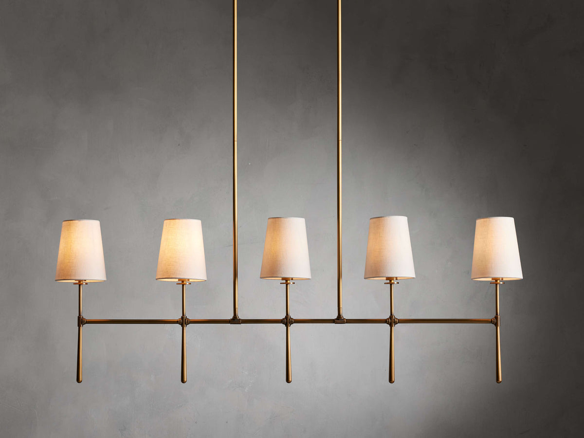 Rhodes Midcentury Torch Linear Chandelier