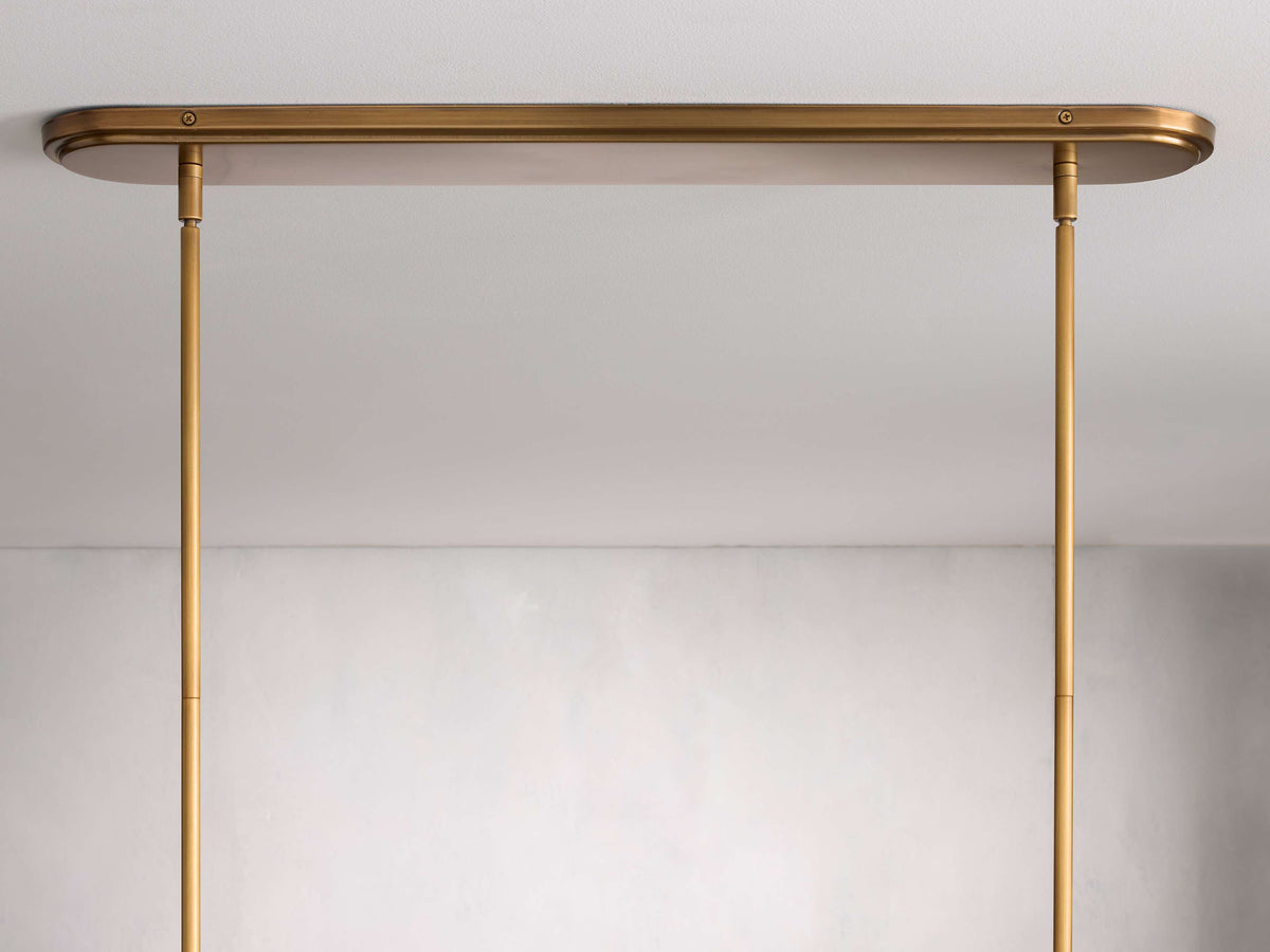 Rhodes Midcentury Torch Linear Chandelier