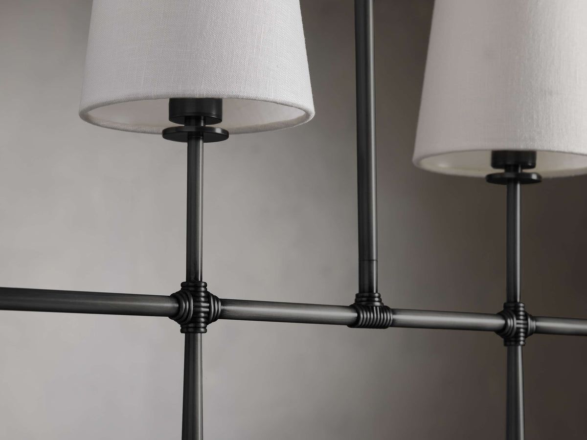 Rhodes Midcentury Torch Linear Chandelier