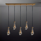 Rain Aura Glass Rectangular Chandelier 36"