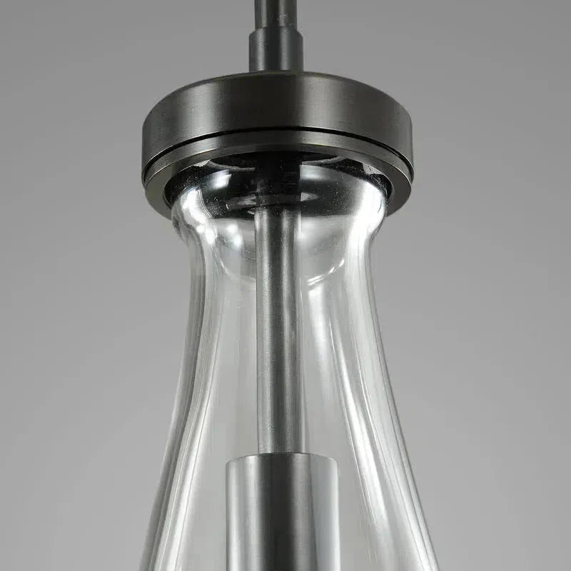 Rain Aura Glass Rectangular Chandelier 36"