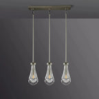 Rain Aura Glass Rectangular Chandelier 22"