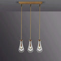Rain Aura Glass Rectangular Chandelier 22"