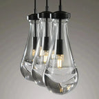 Rain Aura Glass Rectangular Chandelier 22"