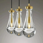 Rain Aura Glass Rectangular Chandelier 22"