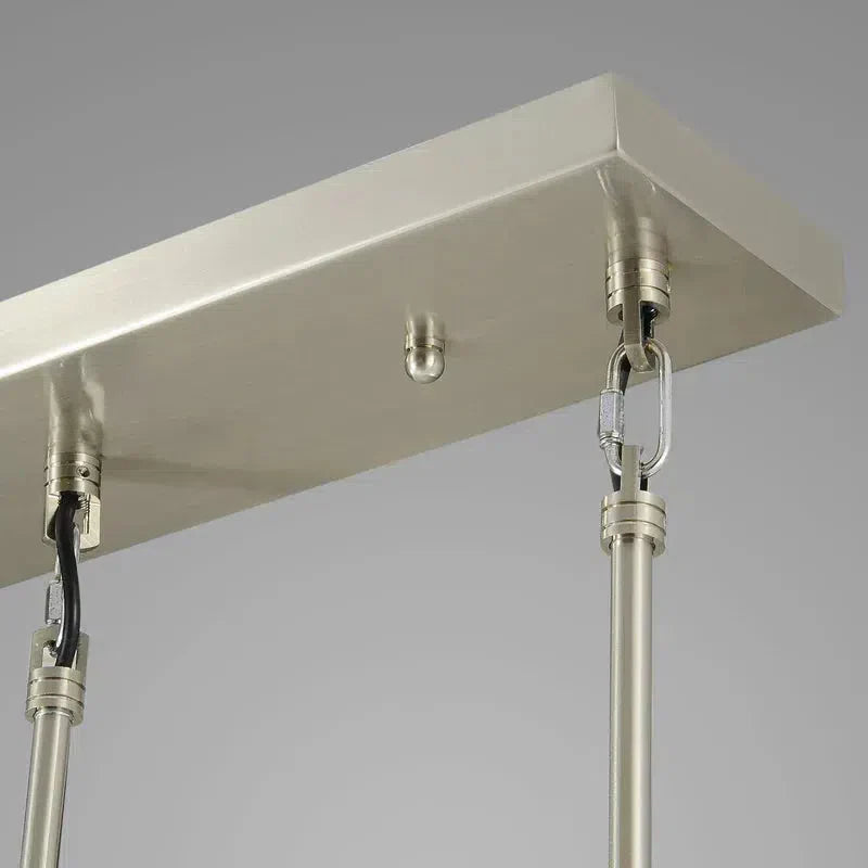 Rain Aura Glass Rectangular Chandelier 22"