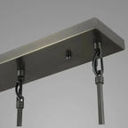 Rain Aura Glass Rectangular Chandelier 22"