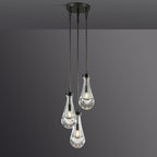 Rain Aura Glass Round Chandelier 8"
