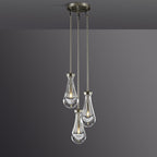 Rain Aura Glass Round Chandelier 8"