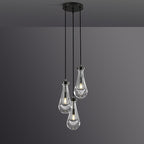 Rain Aura Glass Round Chandelier 8"