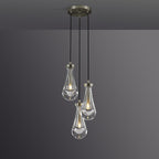 Rain Aura Glass Round Chandelier 8"