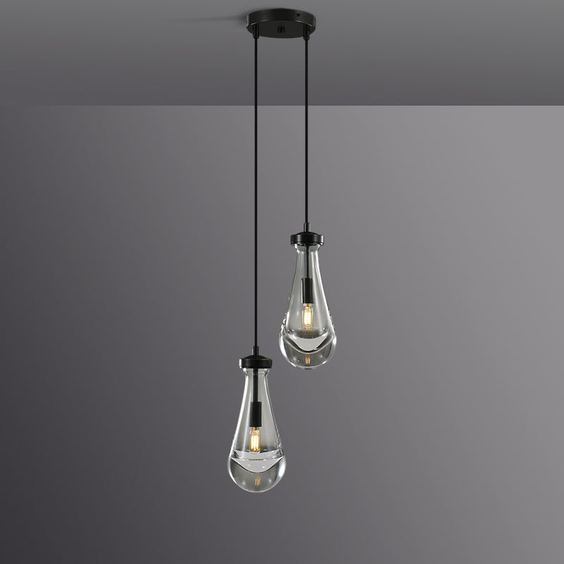 Rain Aura Glass Round Chandelier 5"