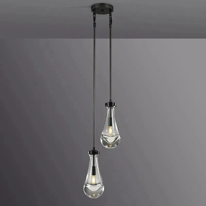 Rain Aura Glass Round Chandelier 5"