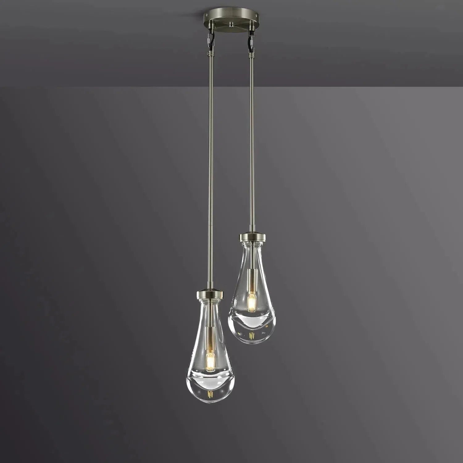 Rain Aura Glass Round Chandelier 5"