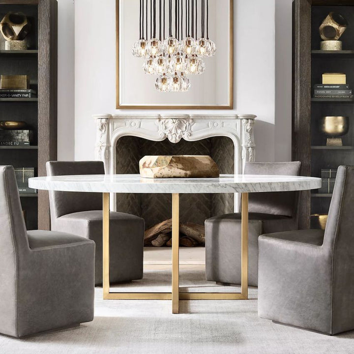 Boule De Radiant Crystal Cluster Chandelier 40"