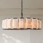 Harlow Faceted Calcite Round Chandelier 43"