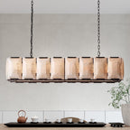 Harlow Faceted Calcite Rectangle Chandelier 54"