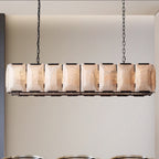 Harlow Faceted Calcite Rectangle Chandelier 54"