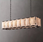 Harlow Faceted Calcite Rectangle Chandelier 54"