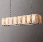 Harlow Faceted Calcite Rectangle Chandelier 54"