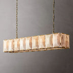 Harlow Faceted Calcite Rectangle Chandelier 62"