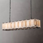 Harlow Faceted Calcite Rectangle Chandelier 62"