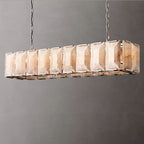 Harlow Faceted Calcite Rectangle Chandelier 62"