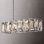 Harlow Faceted Crystal Rectangle Chandelier 42"