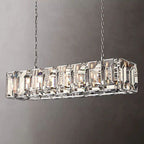 Harlow Faceted Crystal Rectangle Chandelier 54"