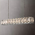 Harlow Faceted Crystal Rectangle Chandelier 74"