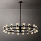 Arcachon Hexagon Crystal Round Chandelier 36"
