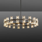 Arcachon Gear Crystal Round Chandelier 36"