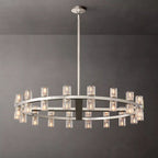 Arcachon Hexagon Crystal Round Chandelier 36"