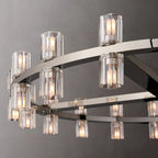 Arcachon Gear Crystal Round Chandelier 36"