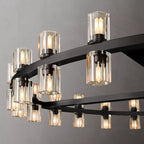 Arcachon Hexagon Crystal Round Chandelier 48"
