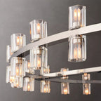 Arcachon Hexagon Crystal Round Chandelier 48"