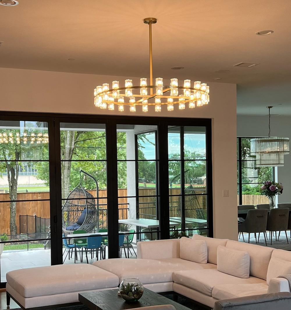 Arcachon Gear Crystal Round Chandelier 60"