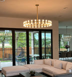Arcachon Gear Crystal Round Chandelier 48"