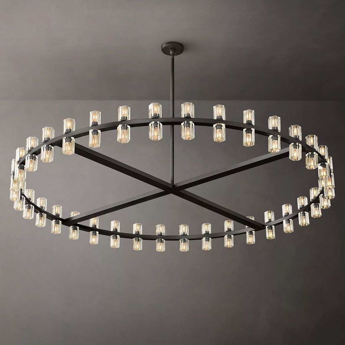 Arcachon Gear Crystal Round Chandelier 60"