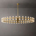 Arcachon Hexagon Crystal Round Chandelier 60"