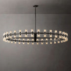 Arcachon Hexagon Crystal Round Chandelier 60"