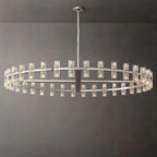 Arcachon Hexagon Crystal Round Chandelier 60"