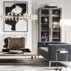 Arcachon Gear Crystal Round Chandelier 60"