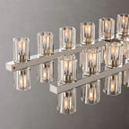 Arcachon Gear Crystal Rectangular Chandelier 72"