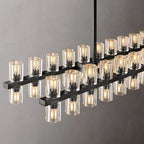 Arcachon Gear Crystal Rectangular Chandelier 54"