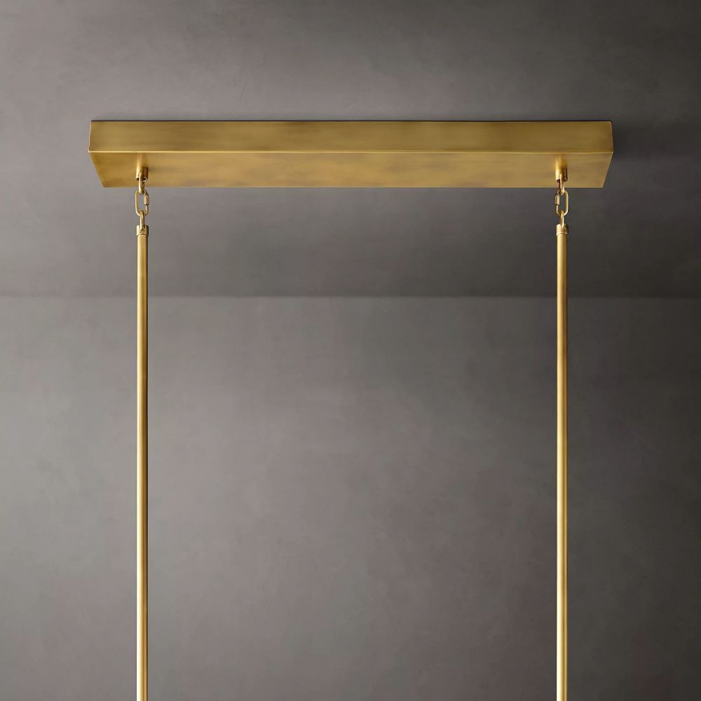 Arcachon Gear Crystal Rectangular Chandelier 72"