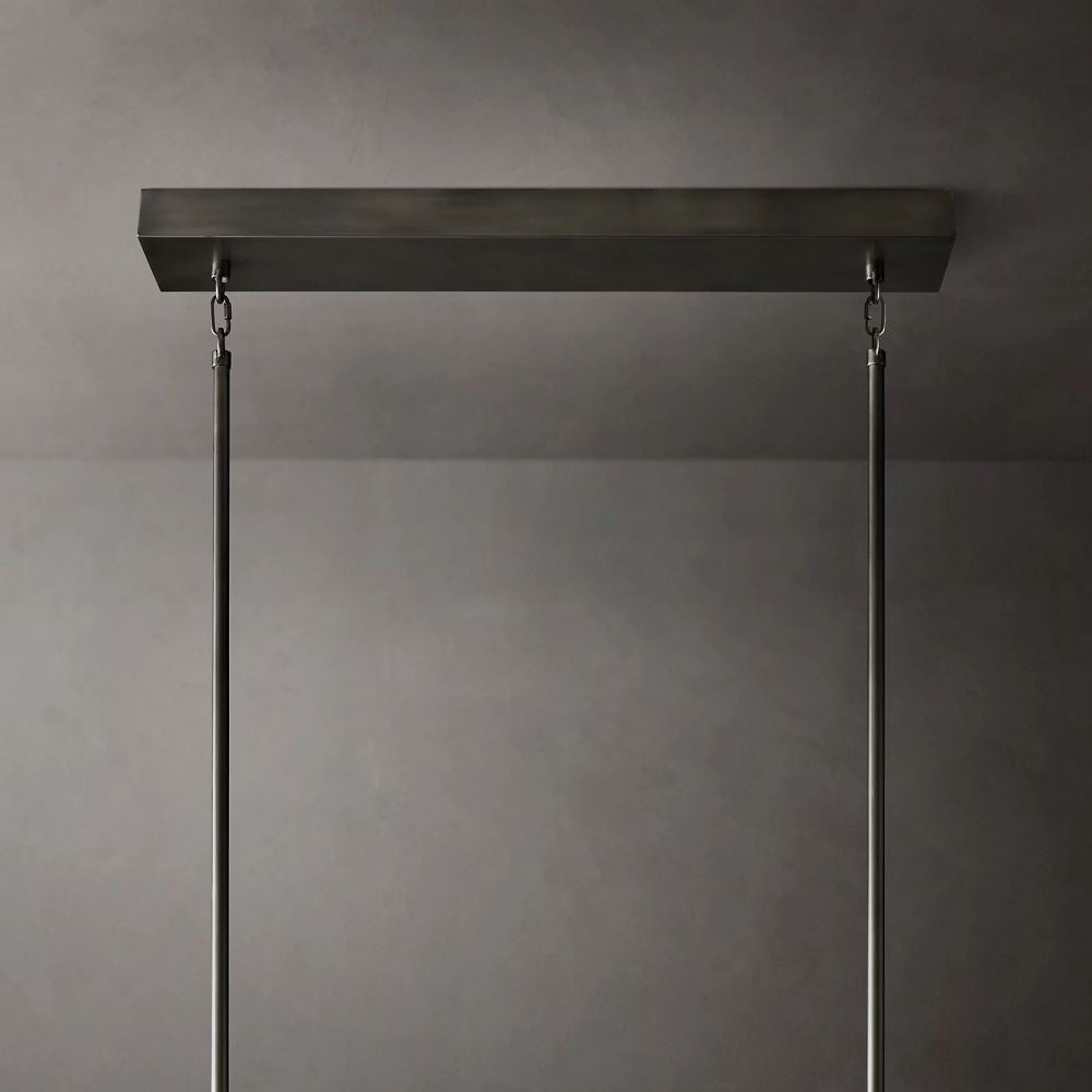 Arcachon Gear Crystal Rectangular Chandelier 72"