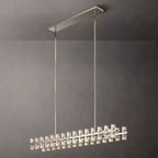Arcachon Gear Crystal Rectangular Chandelier 54"